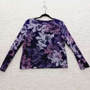 T-Shirt Purple Lilac Y2K Rose Cherry Blossoms Bloomcore Whimsycore Casual Size L